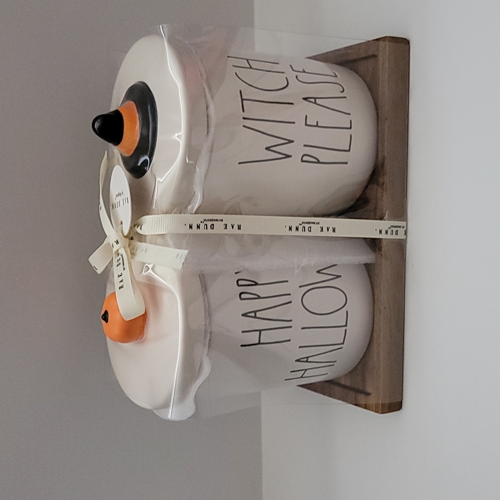 Rae Dunn Happy Halloween & Witch Please Canisters